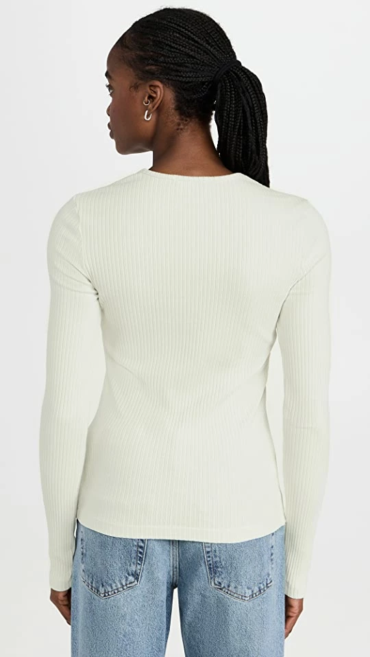 AGOLDE Lyza Cut Out Rib Top Powder 4 AGOLDE Lyza Cut Out Rib Top Powder - Image 2