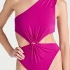 Agua Bendita Bloom Suki Solid One Piece Swimsuit Purple
