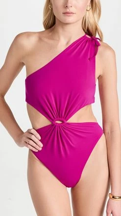 Agua Bendita Bloom Suki Solid One Piece Swimsuit Purple