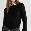 Alice + Olivia Justina Woven Combo Long Sleeve Sweater Black Combo -Jonathan Simkhai Shop alice4652515890 1660255152166 2 0. UX540 . QL90