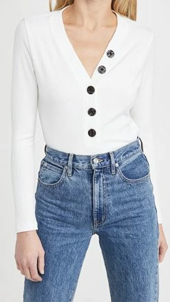 ASKK NY Long Sleeve Rib Tee White