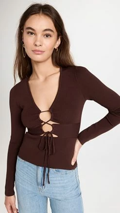 ASTR The Label Nella Top Chocolate