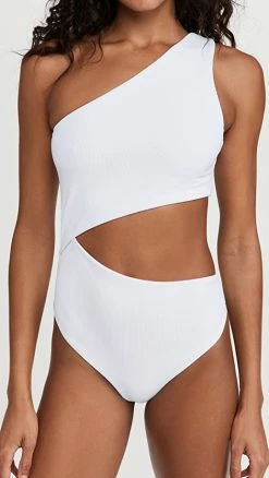 Beach Riot Celine One Piece White