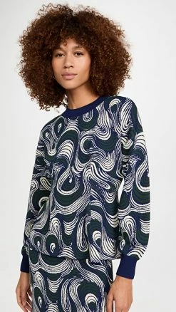 Cinq à Sept Oaklyn Sweater Dark Emerald Multi