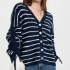 Cinq à Sept Striped Atlas Cardigan Navy/Ivory -Jonathan Simkhai Shop cinqa3131212381 1661265368365 2 0. UX540 . QL90