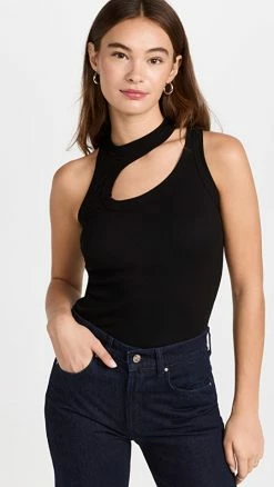 Cotton Citizen Verona Cutout Tank Jet Black