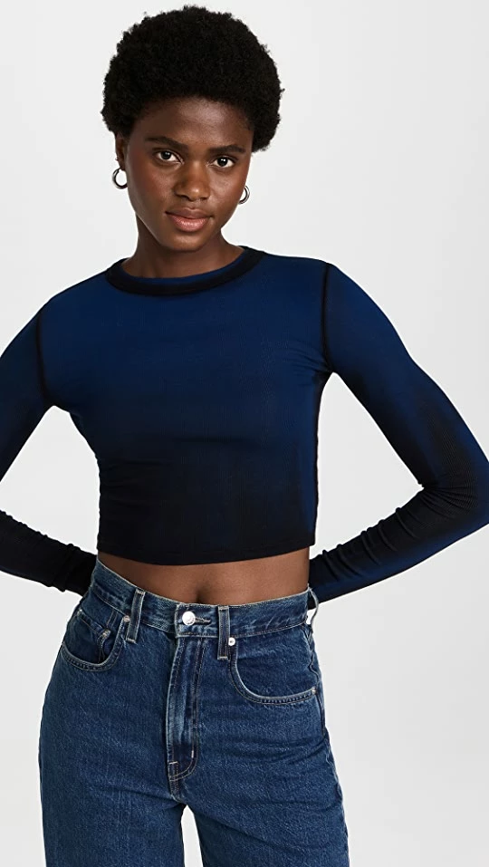 Cotton Citizen Verona Crop Shirt Arctic Blue Cast 3 Cotton Citizen Verona Crop Shirt Arctic Blue Cast