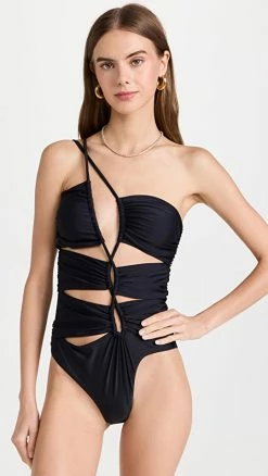 Devon Windsor Waverly One Piece Swimsuit Black