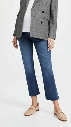 DL1961 Patti Straight Maternity Ankle Jeans Seaborn Raw