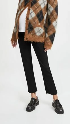 DL1961 Patti Straight Maternity Ankle Jeans Black