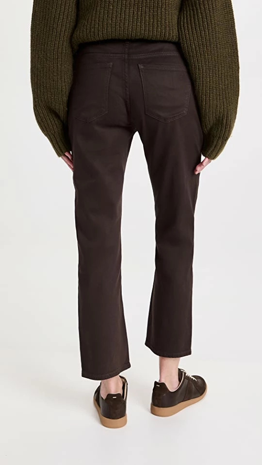 DL1961 Patti Straight: Coated Maternity Jeans Dark Cocoa (Knit Coated) 4 DL1961 Patti Straight: Coated Maternity Jeans Dark Cocoa (Knit Coated) - Image 2