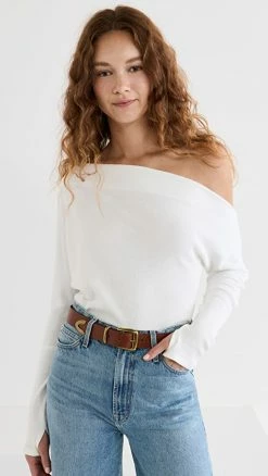 Free People Fuji Thermal Tee Ivory