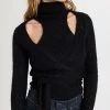 GANNI Brushed Alpaca Wrap Blouse Black -Jonathan Simkhai Shop ganni316981cd2d 1662736933014 2 0. UX540 . QL90