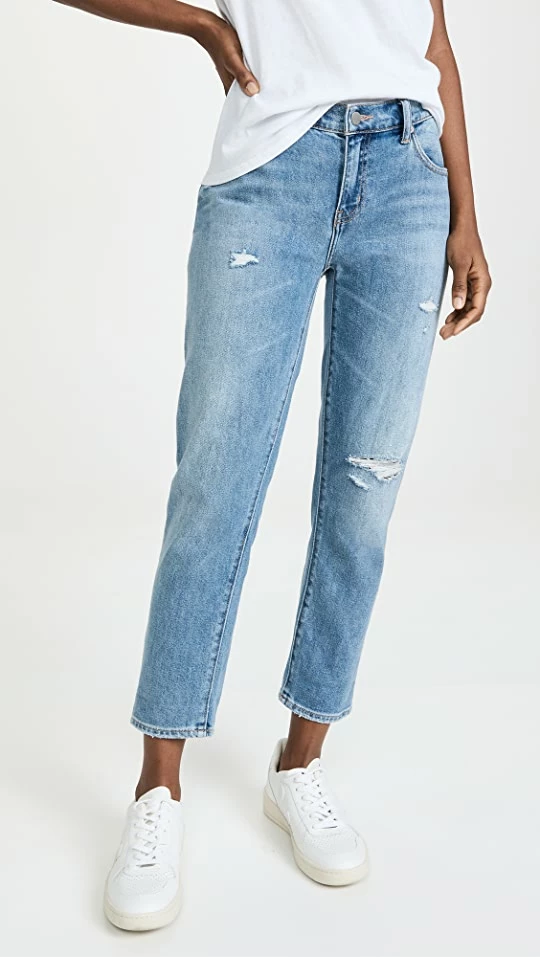 HATCH The Slouch Maternity Boyfriend Jean Destroyed Light Wash 4 HATCH The Slouch Maternity Boyfriend Jean Destroyed Light Wash - Image 2