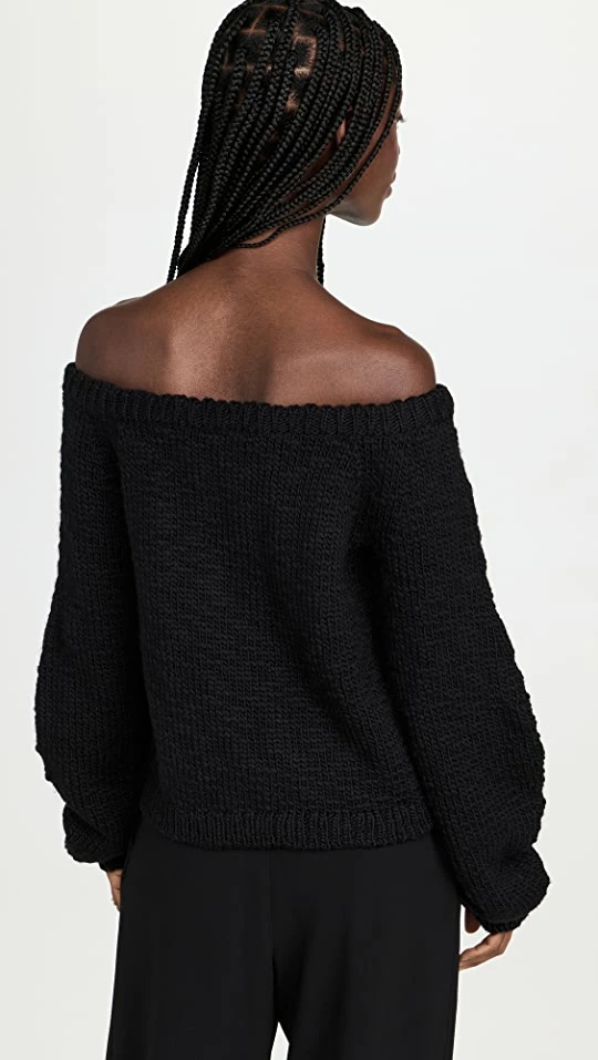 Helmut Lang Off Shoulder Top Black 4 Helmut Lang Off Shoulder Top Black - Image 2