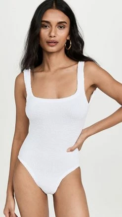 Hunza G SQUARE NECK SWIM - T ONE PIECE White
