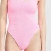 Hunza G SQUARE NECK SWIM ONE PIECE Bubblegum Pink
