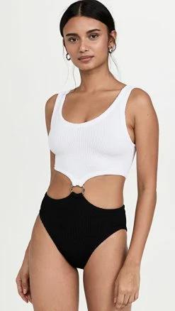 Hunza G Pretty Woman One Piece Swimsuit White/Black