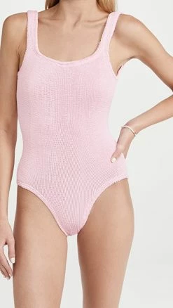 Hunza G Square Neck One Piece Baby Pink