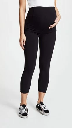 Ingrid & Isabel Active Maternity Capri Pants Jet Black