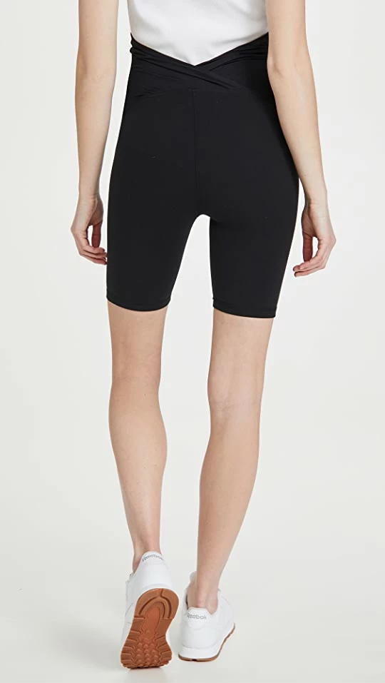 Ingrid & Isabel Active Bike Shorts With Crossover Panel Black 4 Ingrid & Isabel Active Bike Shorts With Crossover Panel Black - Image 2