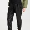 Ingrid & Isabel Faux Leather Joggers Black