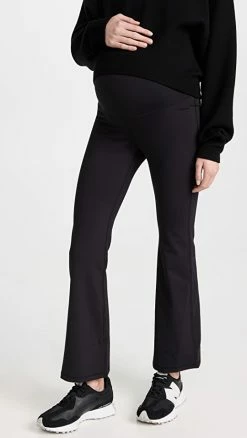 Ingrid & Isabel Fold Down Flare Leggings Black