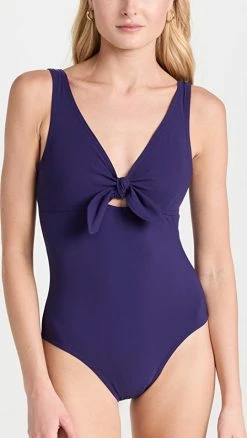 Karla Colletto Basics V-Neck Silent Underwire Tank With High Back Blackberry