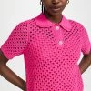 KITRI Aida Pink Crochet Polo Top -Jonathan Simkhai Shop kitri300601a561 1661189556093 2 0. UX540 . QL90