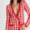 L'AGENCE Maddy Cardigan Red/Light Pink