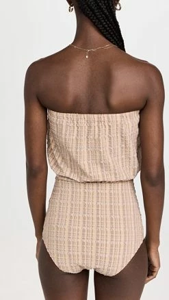 Lisa Marie Fernandez Victor Drawstring Maillot One Piece Natural/Sand Striped -Jonathan Simkhai Shop lisam305321eeab 1669409965629 2 0. UX540 . QL90