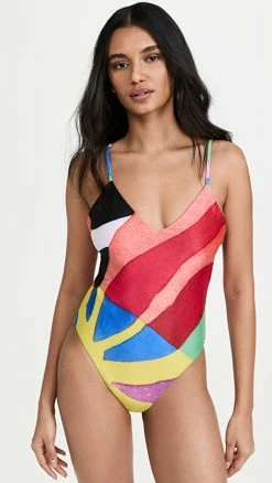 MARA HOFFMAN Chrishell One Piece Swimsuit Multi