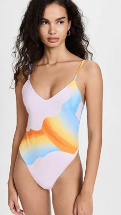 MARA HOFFMAN Chrishell One Piece Pink Multi