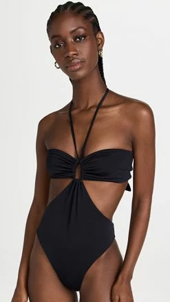 MARA HOFFMAN Blanca One Piece Swimsuit Black