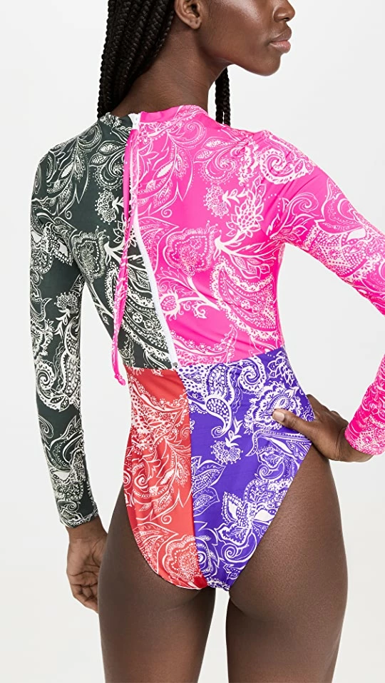 MARA HOFFMAN Reese Rash Guard One Piece Multi 4 MARA HOFFMAN Reese Rash Guard One Piece Multi - Image 2