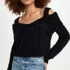 Moon River Collar Sweater Black