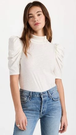 Nation LTD Dawn Femme Turtleneck Off White