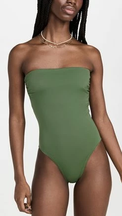 Norma Kamali Bishop One Piece Celadon