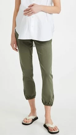 PAIGE Mayslie Maternity Joggers Vintage Ivy Green