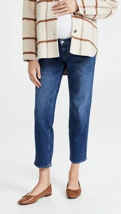 PAIGE Noella Straight Maternity Jeans Roam