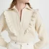Philosophy Di Lorenzo Serafini Jonny Collar Ruffle Sweater Ivory