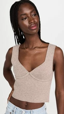 Sablyn Iridian Crop Top Flax