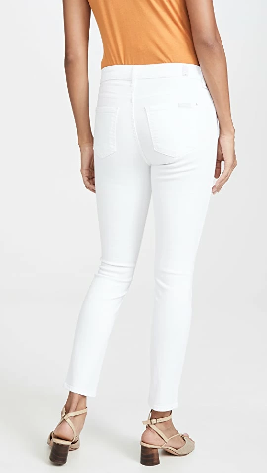 7 For All Mankind The Ankle Skinny Maternity Jeans Clean White 4 7 For All Mankind The Ankle Skinny Maternity Jeans Clean White - Image 2