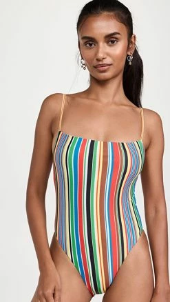 Simon Miller Linkky One Piece Swimsuit Deco Stripe Print