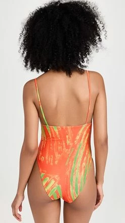 Simon Miller Linkky One Piece Swimsuit Abstract Leaf-Tango Tangerine -Jonathan Simkhai Shop simil305891db5d 1657464822034 2 0. UX540 . QL90