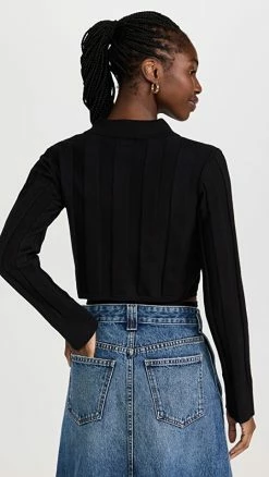 Something Navy Waist Tie Button Up Sweater Black 5 Something Navy Waist Tie Button Up Sweater Black -Jonathan Simkhai Shop snvyy300881cd2d 1664392390365 2 0. UX540 . QL90