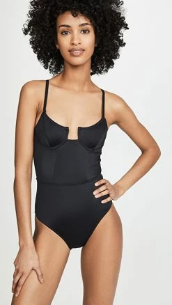 Solid & Striped The Veronica One Piece Black
