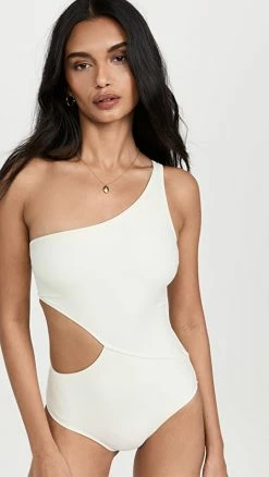 Solid & Striped The Claudia One Piece Swimsuit Cream