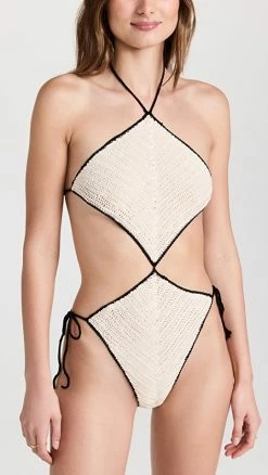 Solid & Striped The Cheyenne One Piece Eggshell