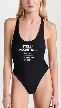 Stella McCartney Logo One Piece Black